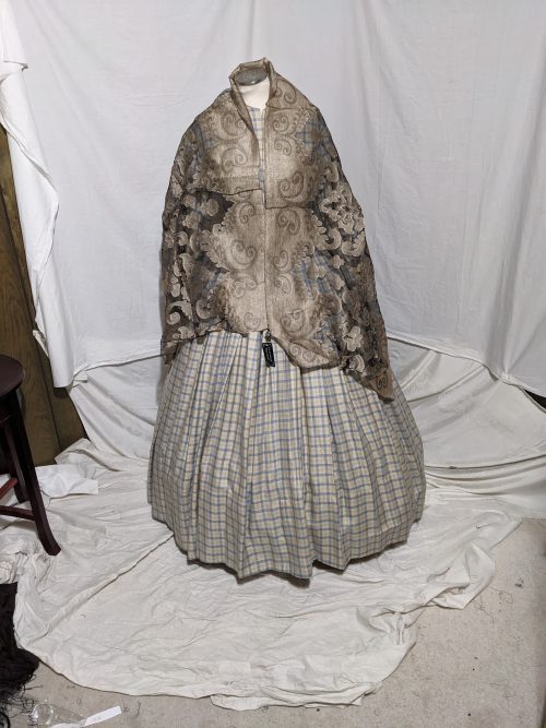 Sheer Wrap with Embossed Pattern