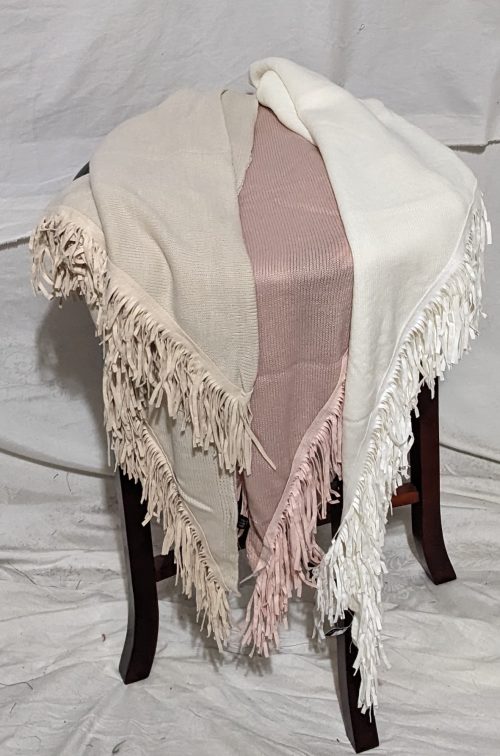 Pink, Cream, Beige Shawls